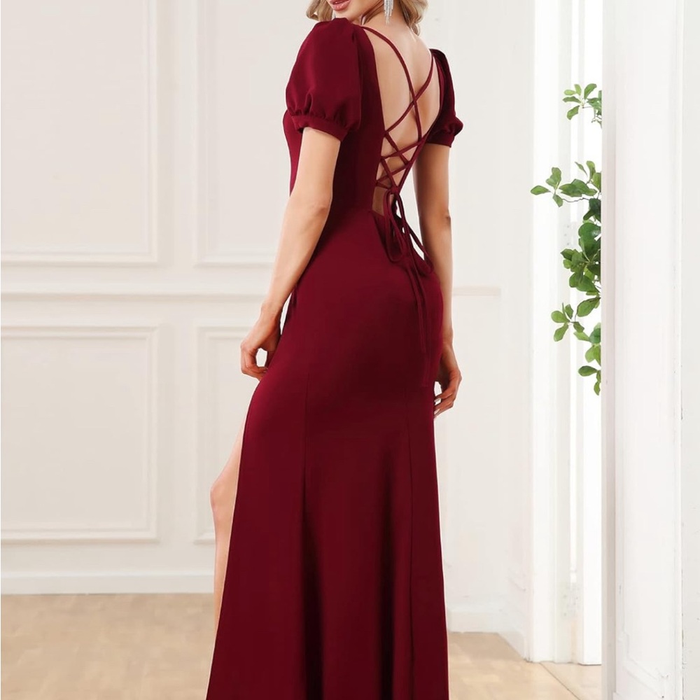 NWT women’s square neck empire waist elegant gown SZ 3XL - Picture 2 of 9